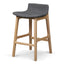 Ex Display - CBS8152-SD 65cm Grey Bar Stool - Natural Legs