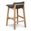 Ex Display - CBS8152-SD 65cm Grey Bar Stool - Natural Legs