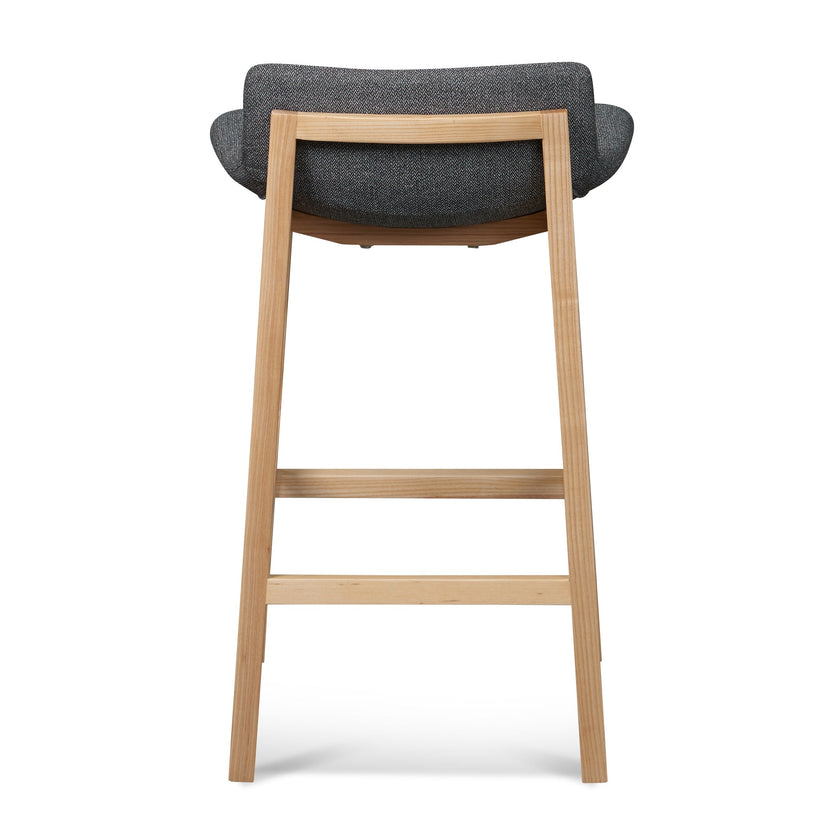 Ex Display - CBS8152-SD 65cm Grey Bar Stool - Natural Legs