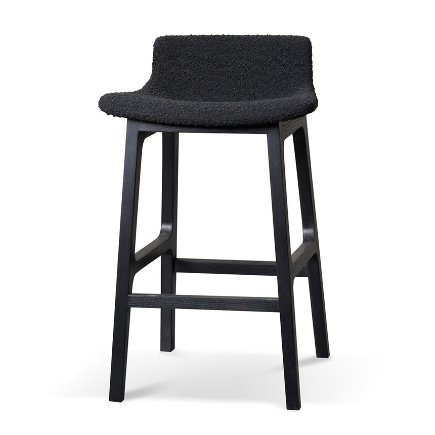 CBS8605-FHx2 65cm Black Bar Stool - Clay Grey (Set of 2)