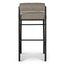 CBS8169-FH 65cm Fabric Bar Stool - Spec Smoke Grey (Set of 2)