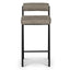 CBS8169-FH 65cm Fabric Bar Stool - Spec Smoke Grey (Set of 2)