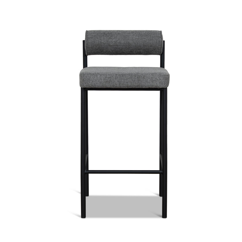 CBS8169-FH 65cm Fabric Bar Stool - Spec Smoke Grey (Set of 2)