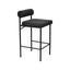 CBS8170-FH 65cm Bar Stool - Black Boucle (Set of 2)