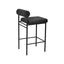 CBS8170-FH 65cm Bar Stool - Black Boucle (Set of 2)