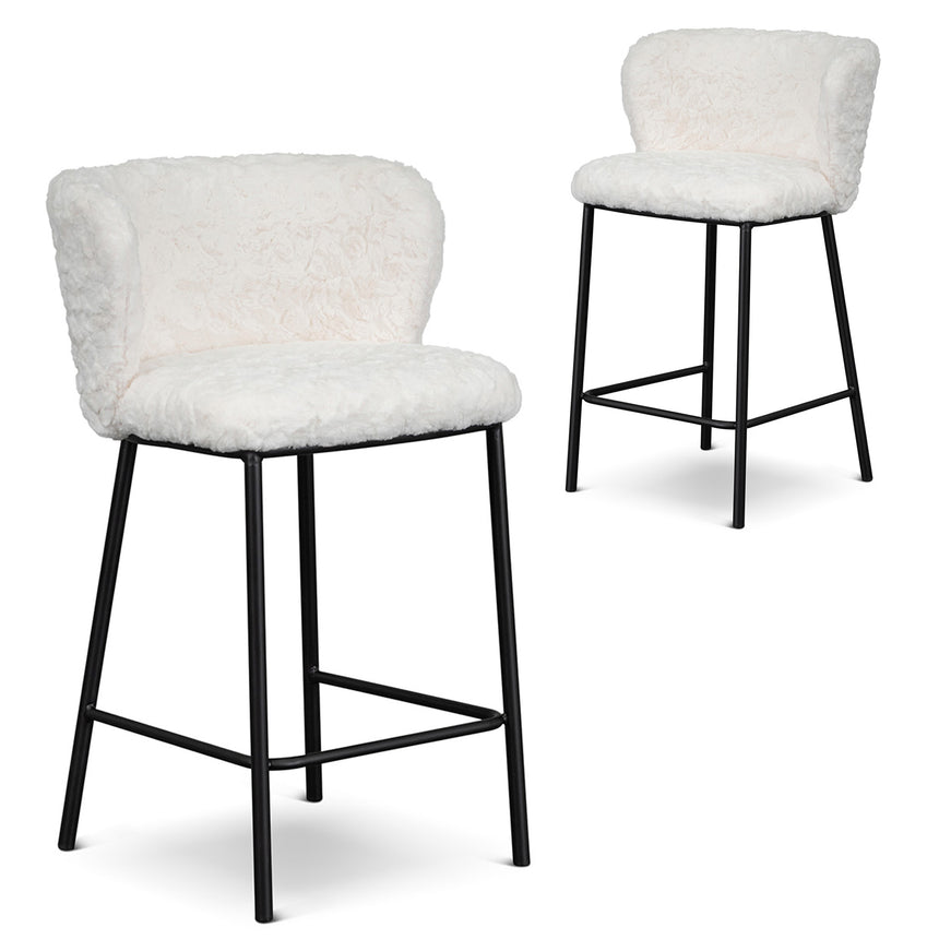 CBS8633-SE - 68cm Fabric Bar Stool - Spec Charcoal - (Set of 2)