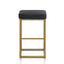 CBS8223-BS Black Boucle Bar Stool - Golden Base