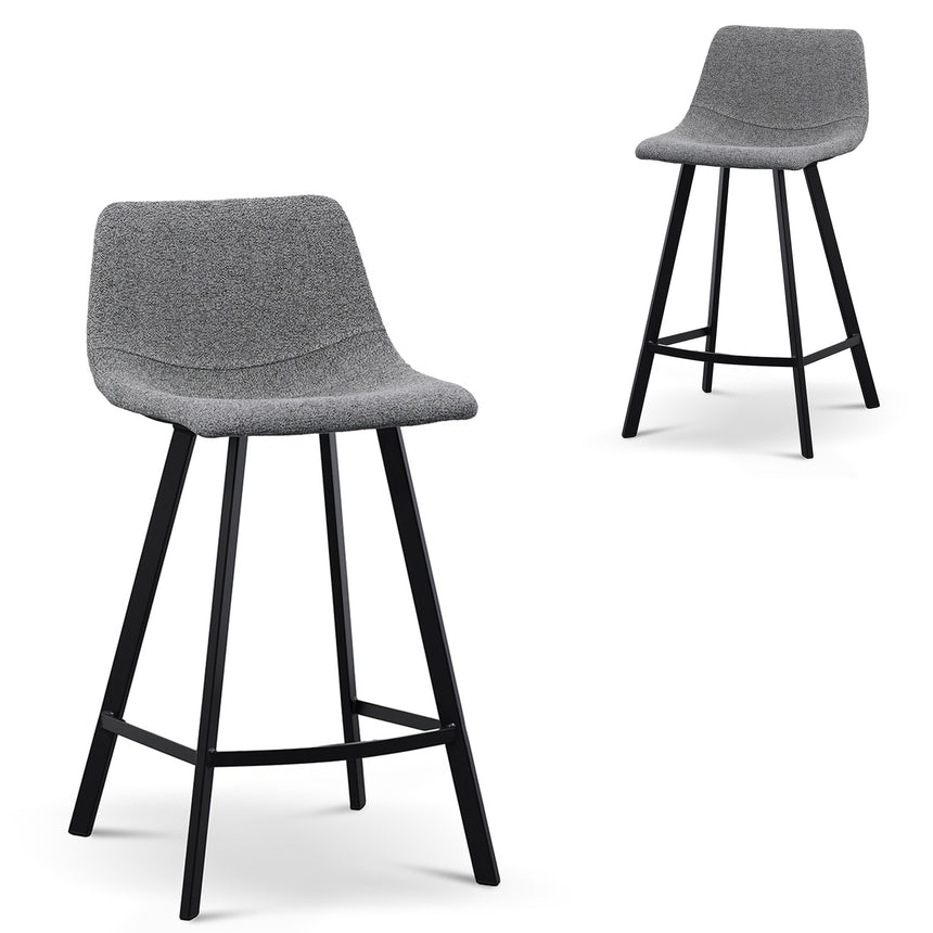 CDC8168-FH Fabric Dining Chair - Charcoal Grey (Set of 2)