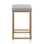 CBS8358-BS Hail Grey Bar Stool - Brushed Gold Base