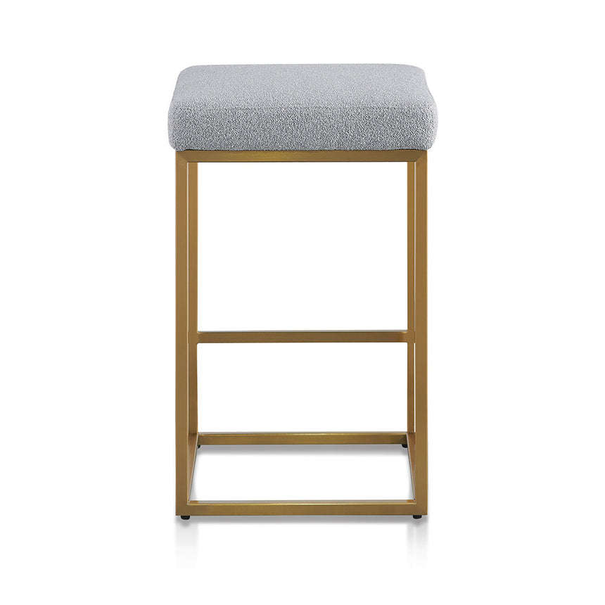 CBS8358-BS Pepper Boucle Bar Stool - Brushed Gold Base