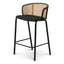 CBS8376-SD Fabric Bar Stool - Black Legs (Set of 2)
