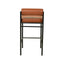 CBS8418-FH 65cm Fabric Bar Stool - Brown (Set of 2)