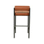CBS8418-FH 65cm Fabric Bar Stool - Brown (Set of 2)