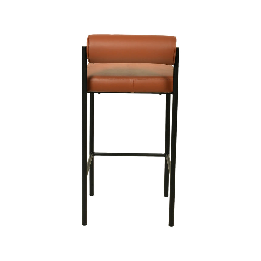 CBS8418-FH 65cm Fabric Bar Stool - Brown (Set of 2)
