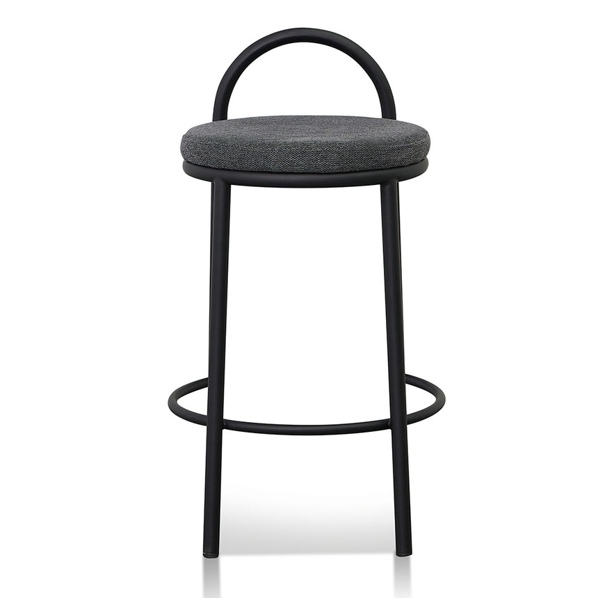 CBS8457-FH 63cm Fabric Bar Stool - Charcoal Grey (Set of 2)