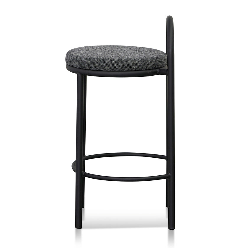 CBS8457-FH 63cm Fabric Bar Stool - Charcoal Grey (Set of 2)
