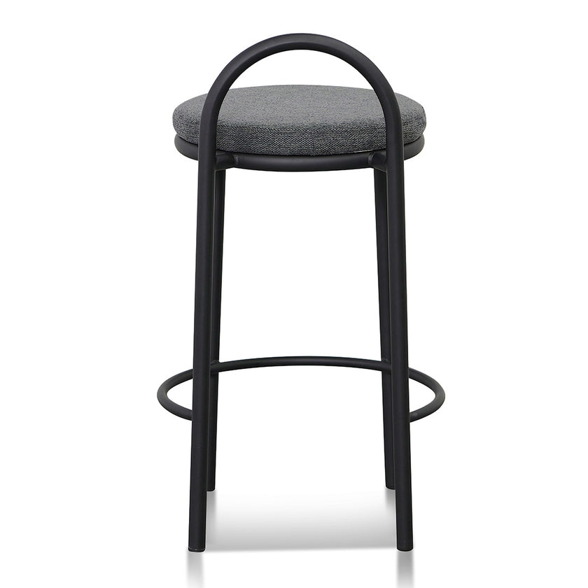 CBS8457-FH 63cm Fabric Bar Stool - Charcoal Grey (Set of 2)