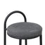 CBS8457-FH 63cm Fabric Bar Stool - Charcoal Grey (Set of 2)