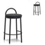 CBS8458-FH 63cm Bar Stool - Black Boucle (Set of 2)
