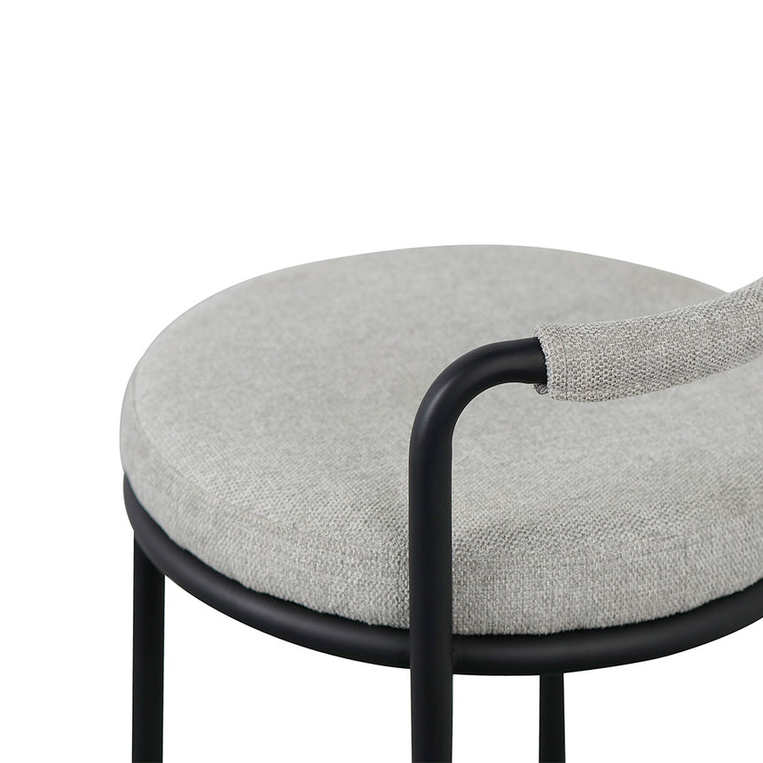 BS8461-FHx2 65cm Bar Stool - Coastal Light Grey (Set of 2)