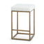 CBS8564-BS Ivory White Boucle Bar Stool - Brushed Gold Base