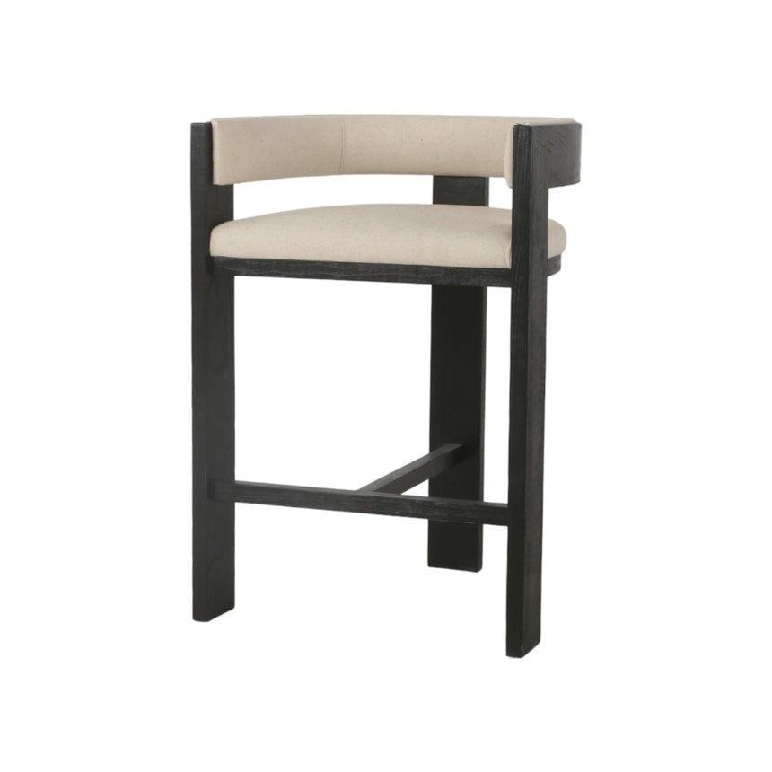 CBS10125-FH Fabric Bar Stool - Full Black