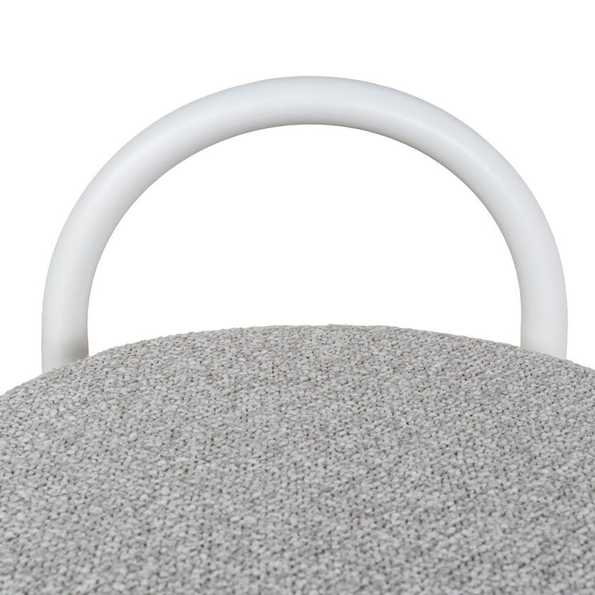 CBS8599-FH 63cm White Frame Bar Stool - Clay Grey (Set of 2)