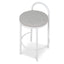 CBS8599-FH 63cm White Frame Bar Stool - Clay Grey (Set of 2)