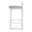 CBS8599-FH 63cm White Frame Bar Stool - Clay Grey (Set of 2)