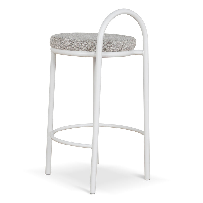 CBS8599-FH 63cm White Frame Bar Stool - Clay Grey (Set of 2)