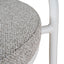 CBS8599-FH 63cm White Frame Bar Stool - Clay Grey (Set of 2)