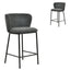 CBS8601-FHx2 65cm Bar Stool - Charcoal Grey (Set of 2)