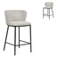 CBS8602-FHx2 65cm Bar Stool - Coastal Light Grey (Set of 2)