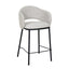 CBS8605-FHx2 65cm Black Bar Stool - Clay Grey (Set of 2)