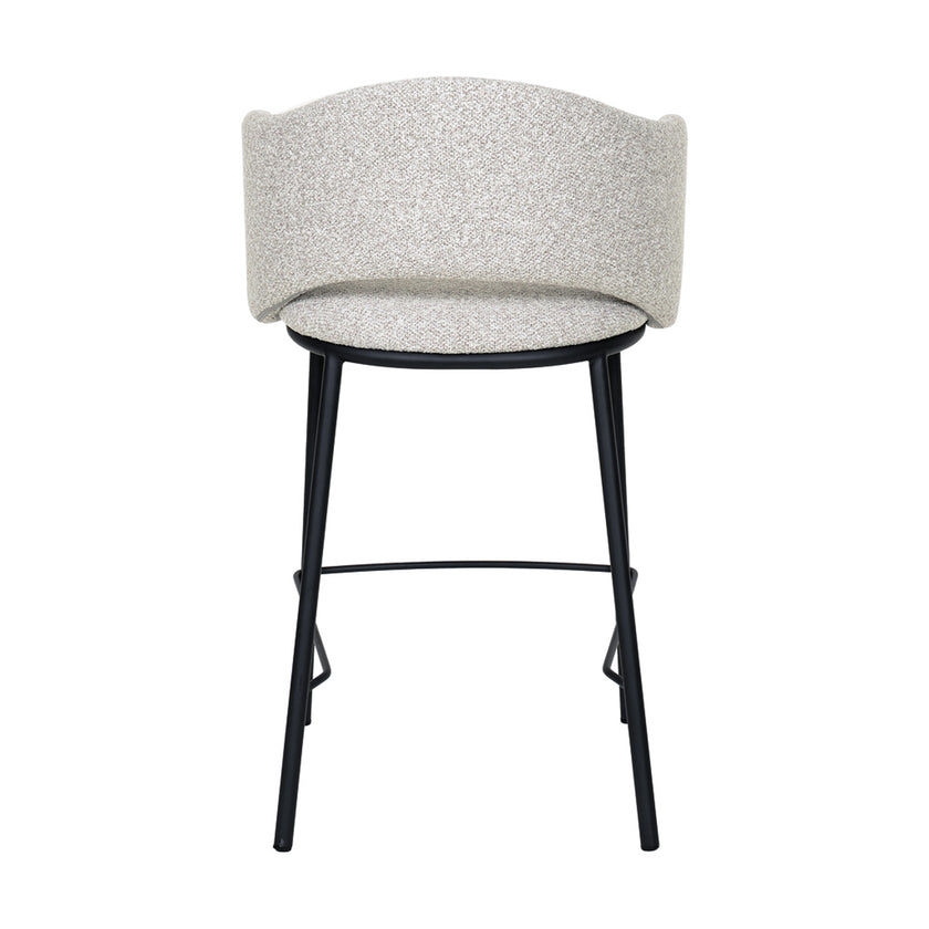 CBS8605-FHx2 65cm Black Bar Stool - Clay Grey (Set of 2)