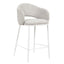 CBS8606-FHx2 65cm White Bar Stool - Clay Grey (Set of 2)