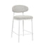 CBS8607-FHx2 65cm White Bar Stool - Clay Grey (Set of 2)