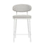 CBS8607-FHx2 65cm White Bar Stool - Clay Grey (Set of 2)