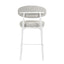 CBS8607-FHx2 65cm White Bar Stool - Clay Grey (Set of 2)