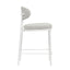 CBS8607-FHx2 65cm White Bar Stool - Clay Grey (Set of 2)