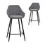 CBS8633-SE - 68cm Fabric Bar Stool - Spec Charcoal - (Set of 2)