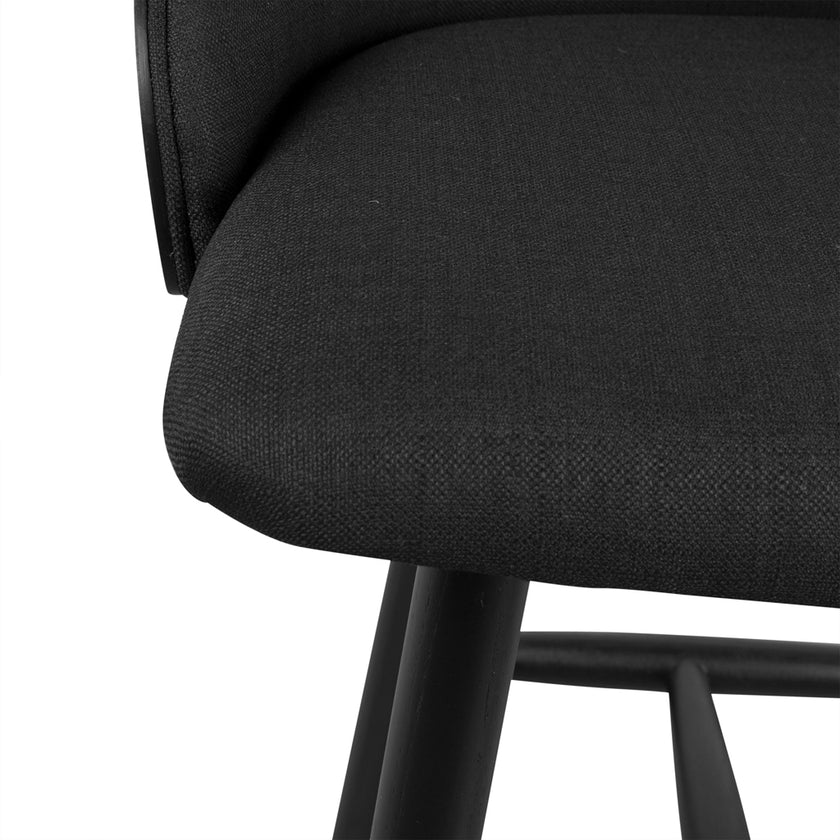 CBS8687-DR 65cm Bar Stool - Full Black