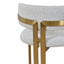 CBS8761-KS 65cm Brushed Gold Bar Stool - Grey Boucle