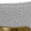 CBS8761-KS 65cm Brushed Gold Bar Stool - Grey Boucle