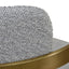 CBS8761-KS 65cm Brushed Gold Bar Stool - Grey Boucle