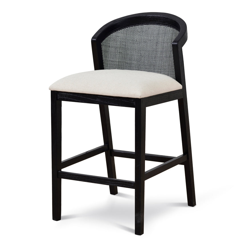 CBS10125-FH Fabric Bar Stool - Full Black