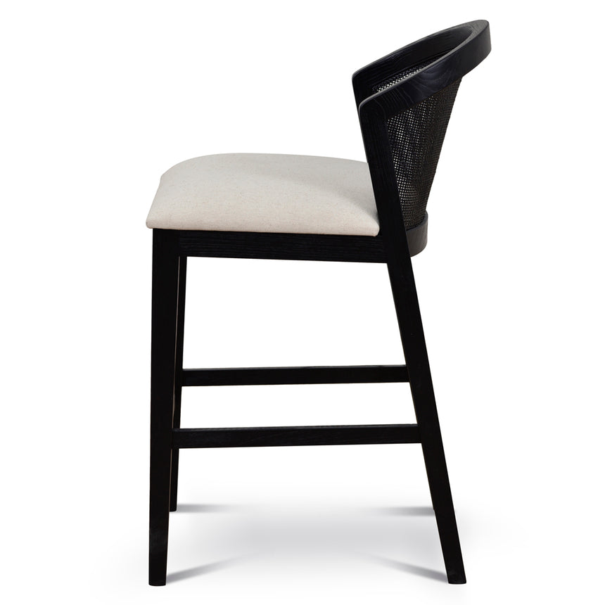 CBS10565-LJ Black Elm Barstool - Dawn Beige