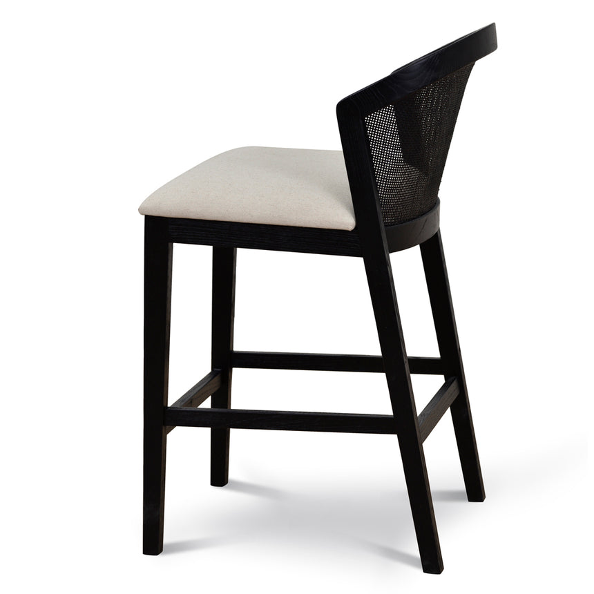 CBS10565-LJ Black Elm Barstool - Dawn Beige