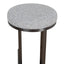 CBS8844-BS 68cm Brush Black Bar Stool - Silver Grey Boucle