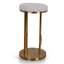 CBS8845-BS 68cm Brushed Gold Bar Stool - Silver Grey Boucle